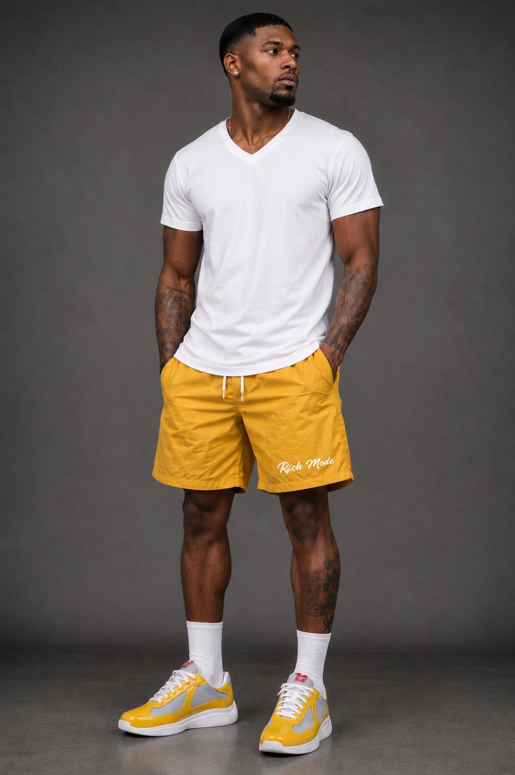 Rich Mode Signature Nylon Shorts